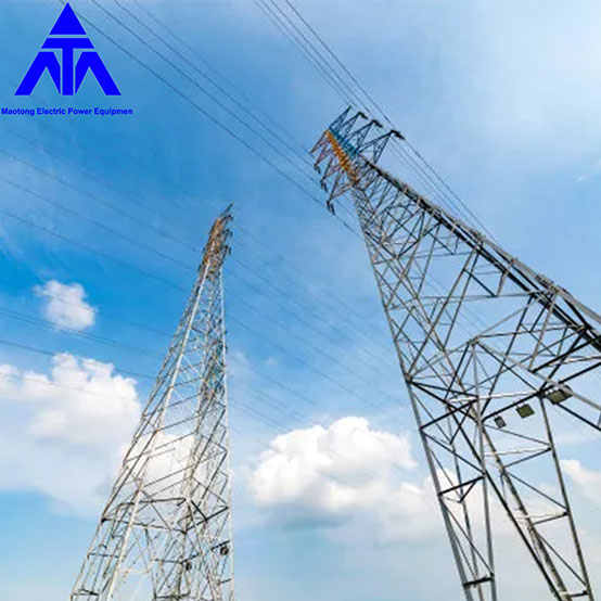 Angle Galvanized 66KV Steel Distribution Electric Power Tower